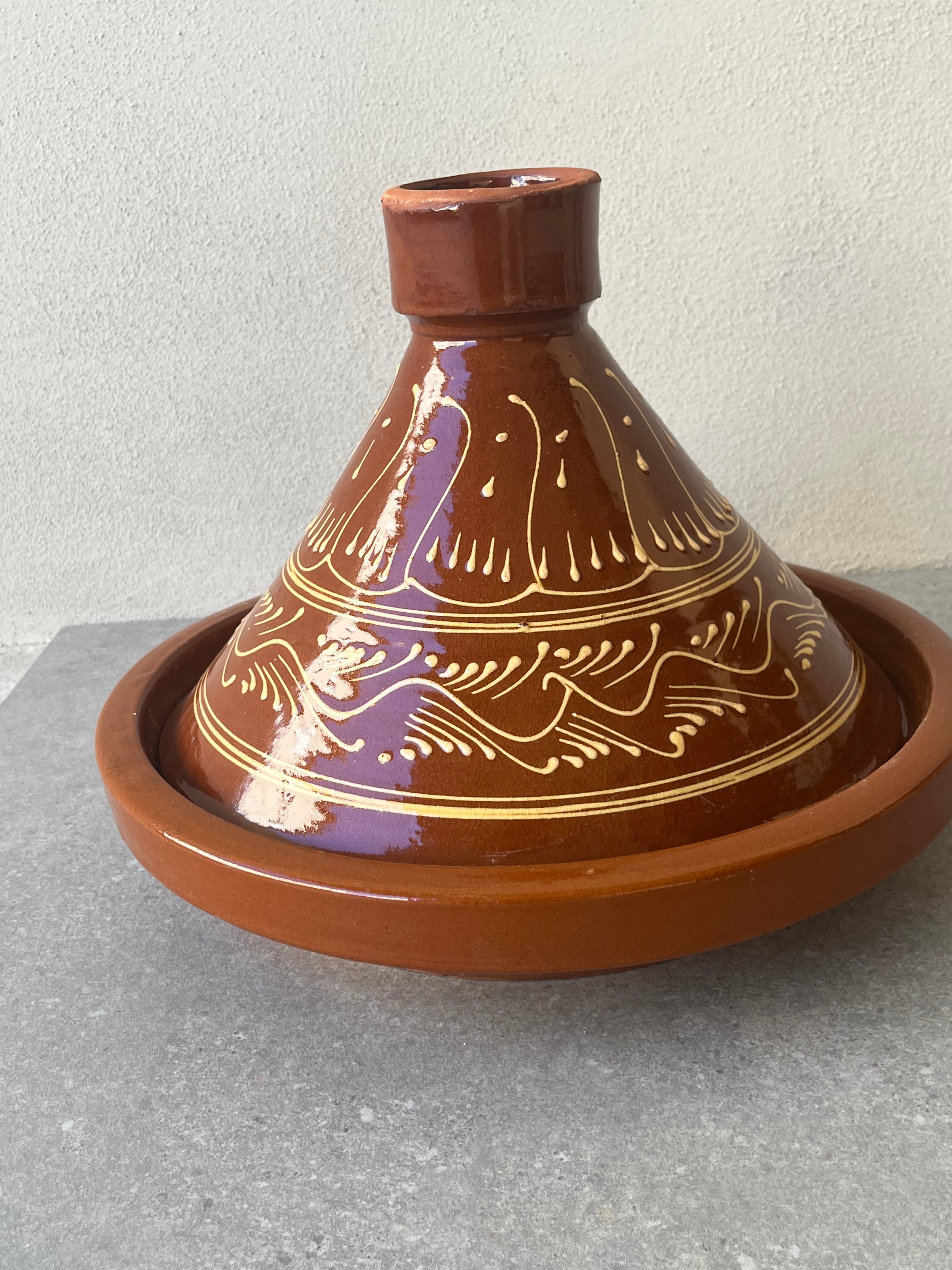 Tajine artigianale - formato GRANDE (+ eBook con 20 ricette, istruzioni e assistenza privata su Telegram)