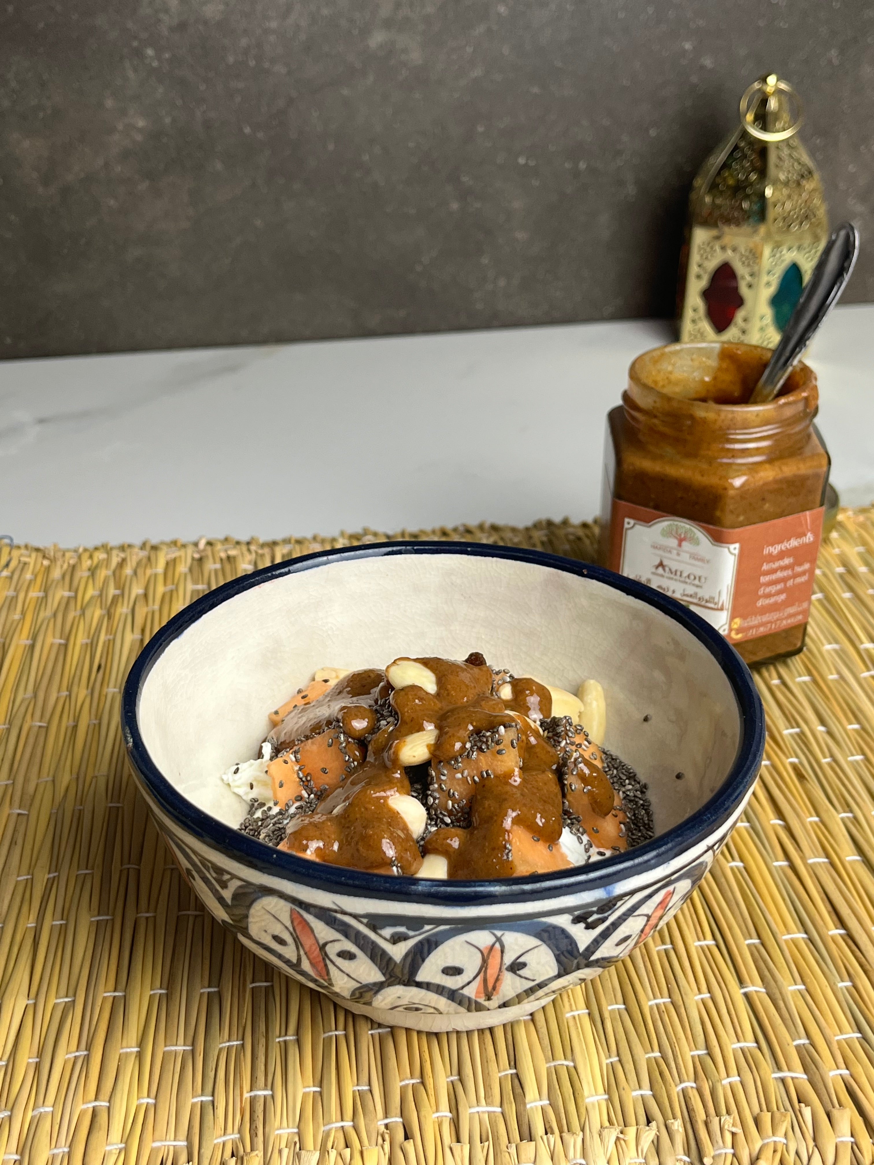 Crema di mandorle AMLOU 250g - Delizia tradizionale dal Marocco con olio di argan