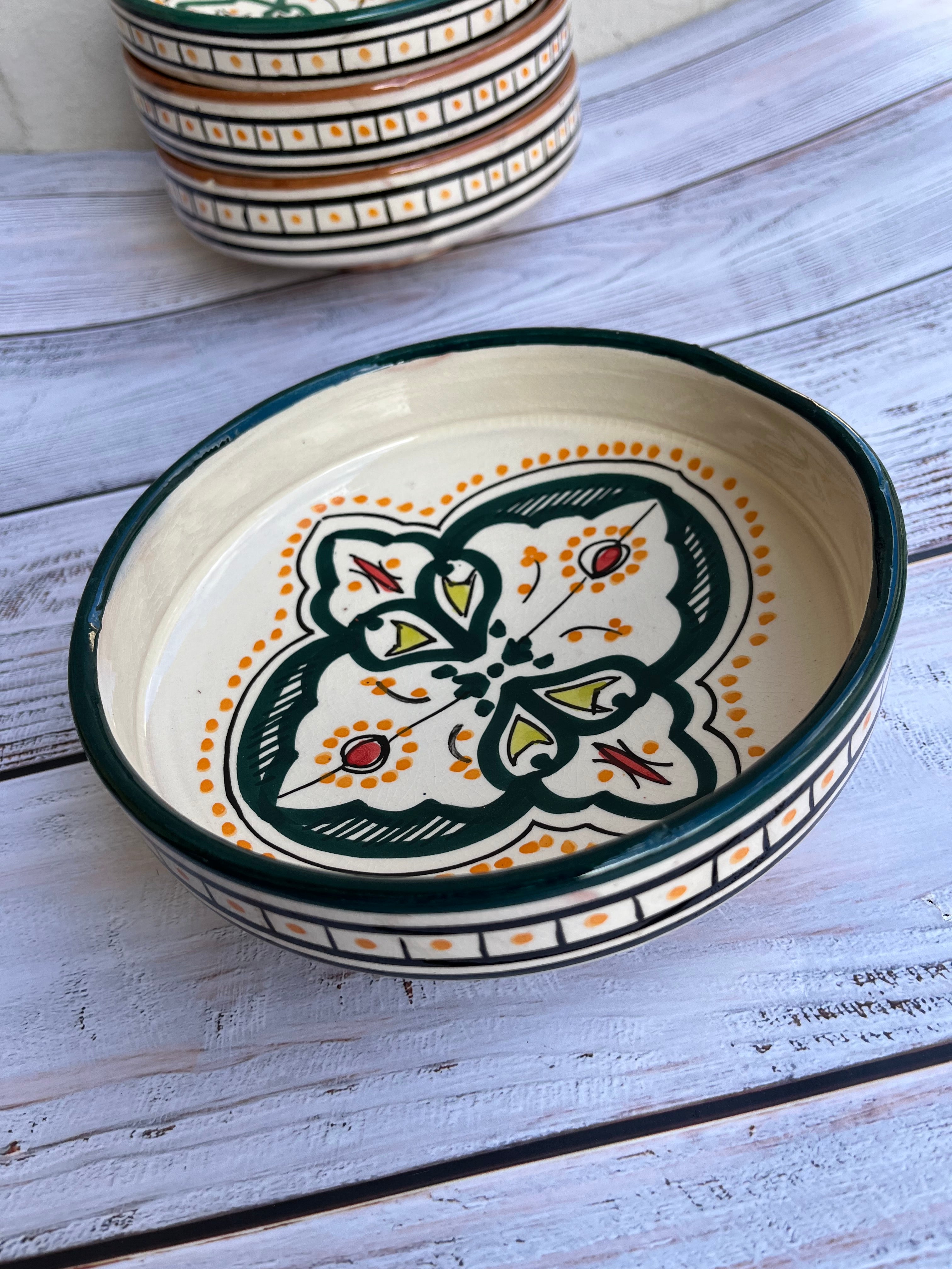 Piatto da servizio / vassoino disegnato a mano in Marocco