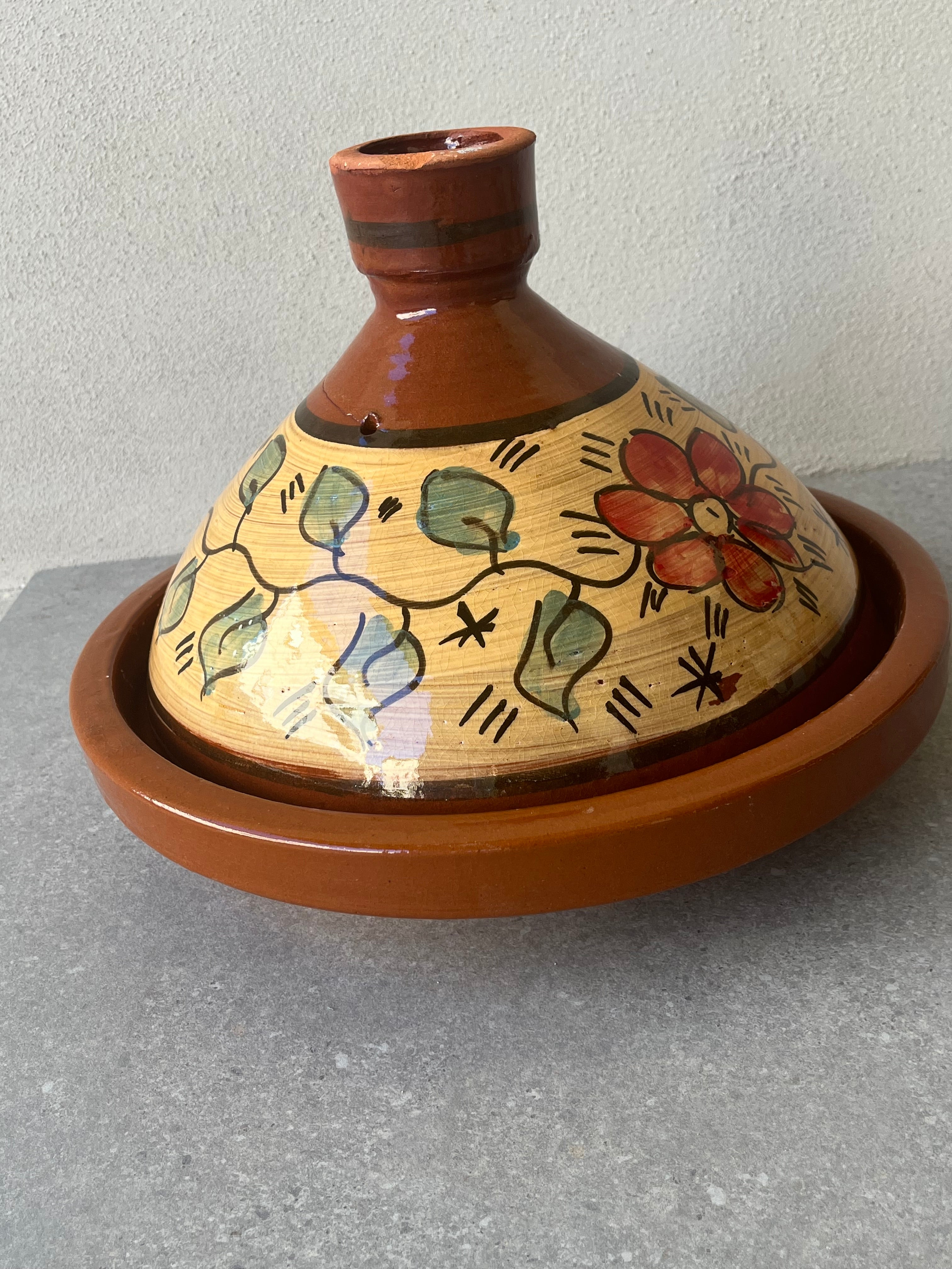 Tajine artigianale - formato GRANDE (+ eBook con 20 ricette, istruzioni e assistenza privata su Telegram)