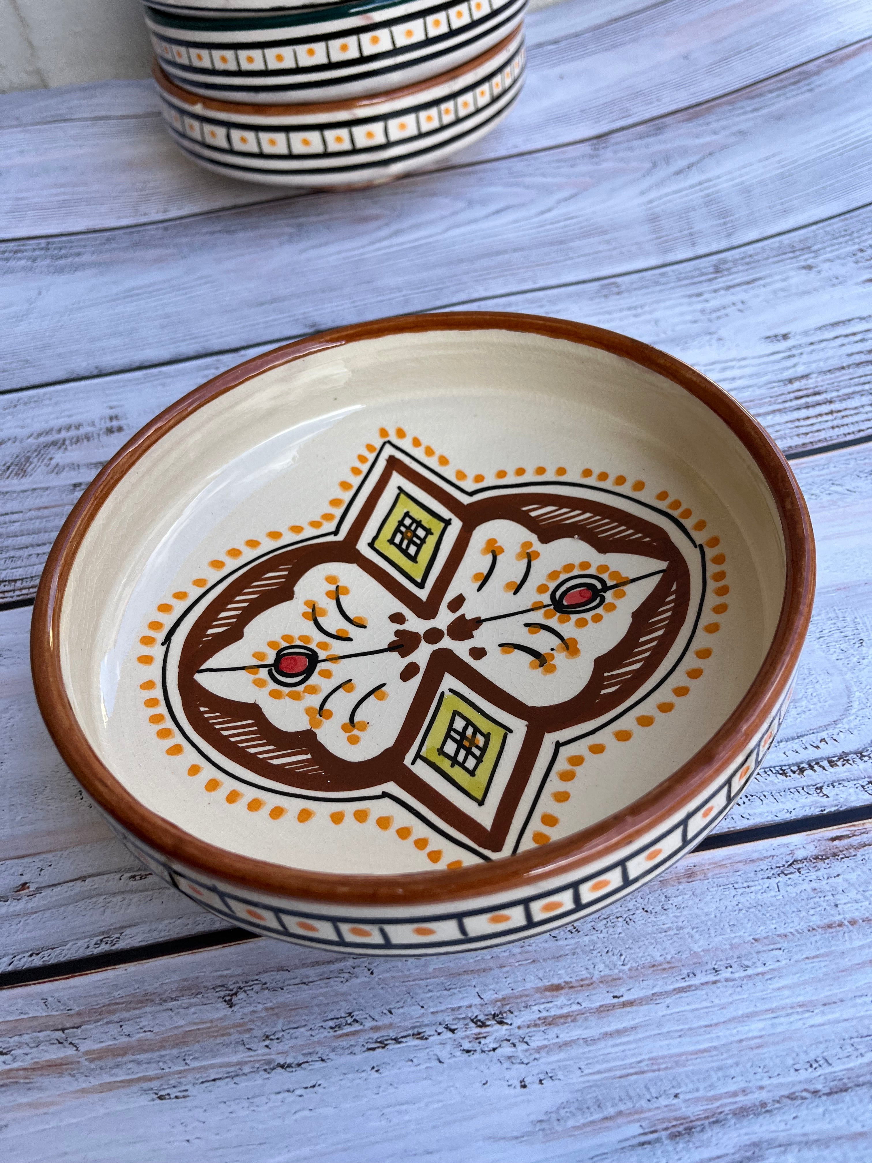 Piatto da servizio / vassoino disegnato a mano in Marocco