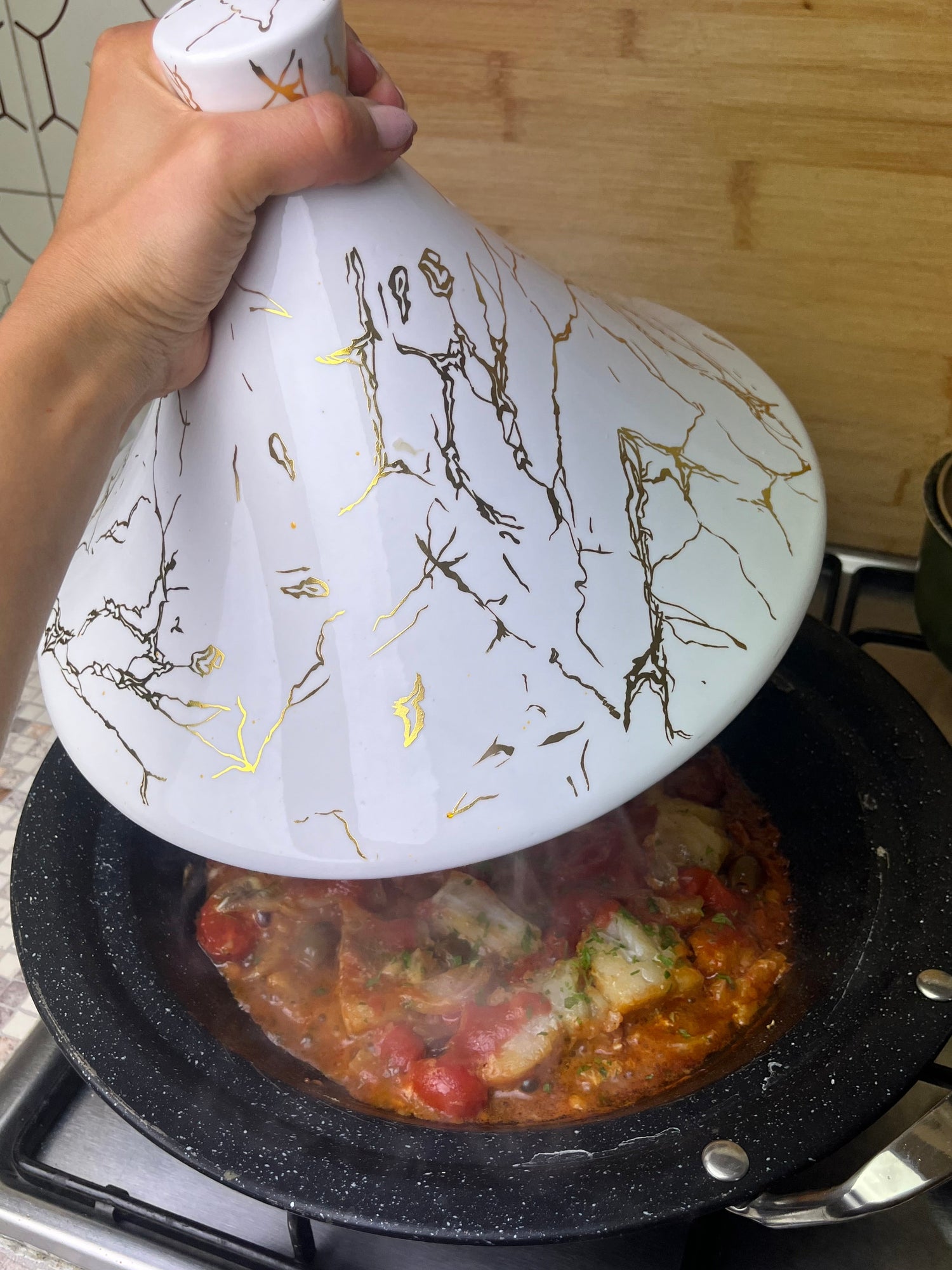 Tajine in ceramica per tutti i fornelli (anche induzione) + eBook con ricette esclusive e istruzioni di utilizzo !