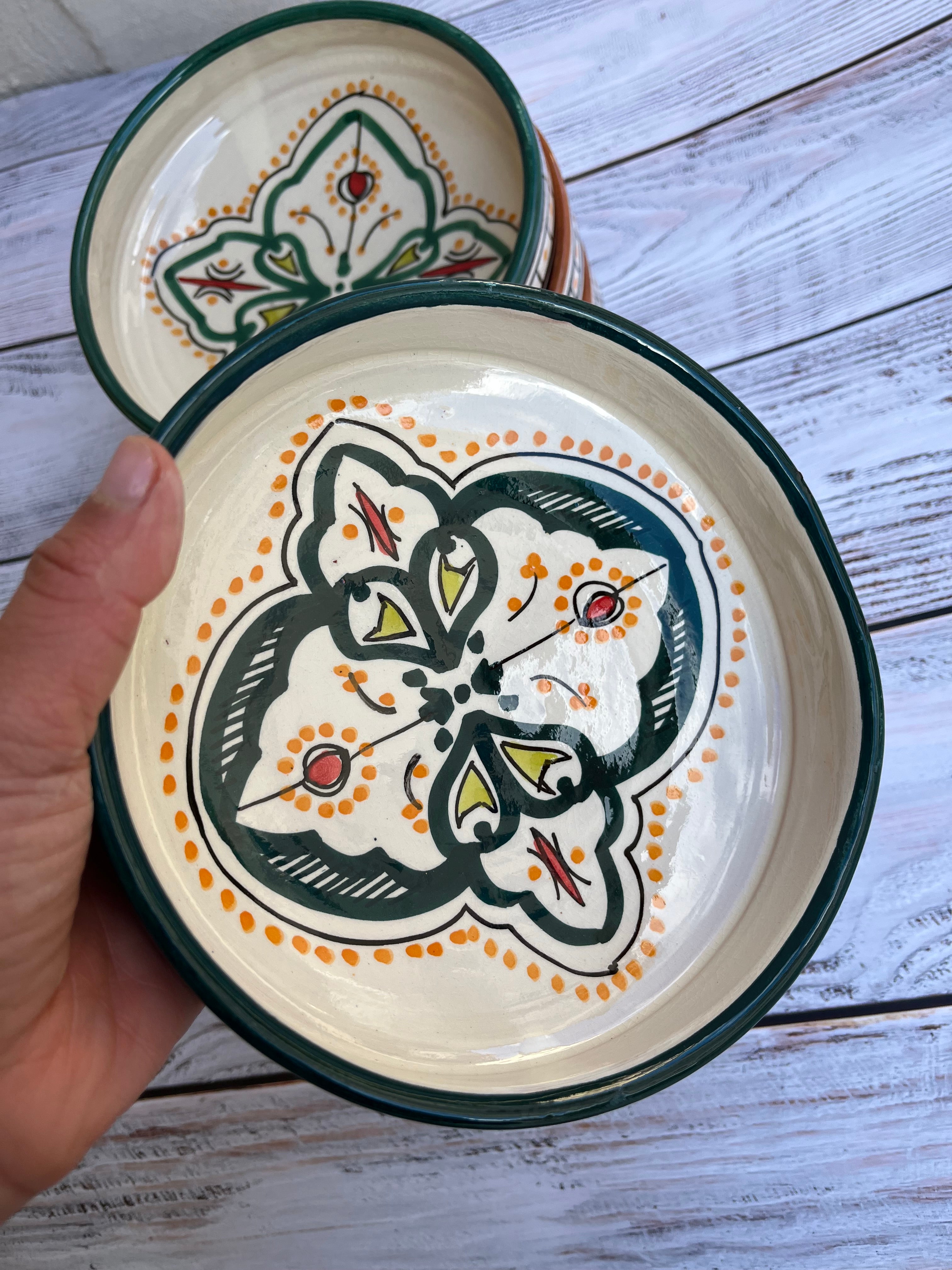 Piatto da servizio / vassoino disegnato a mano in Marocco