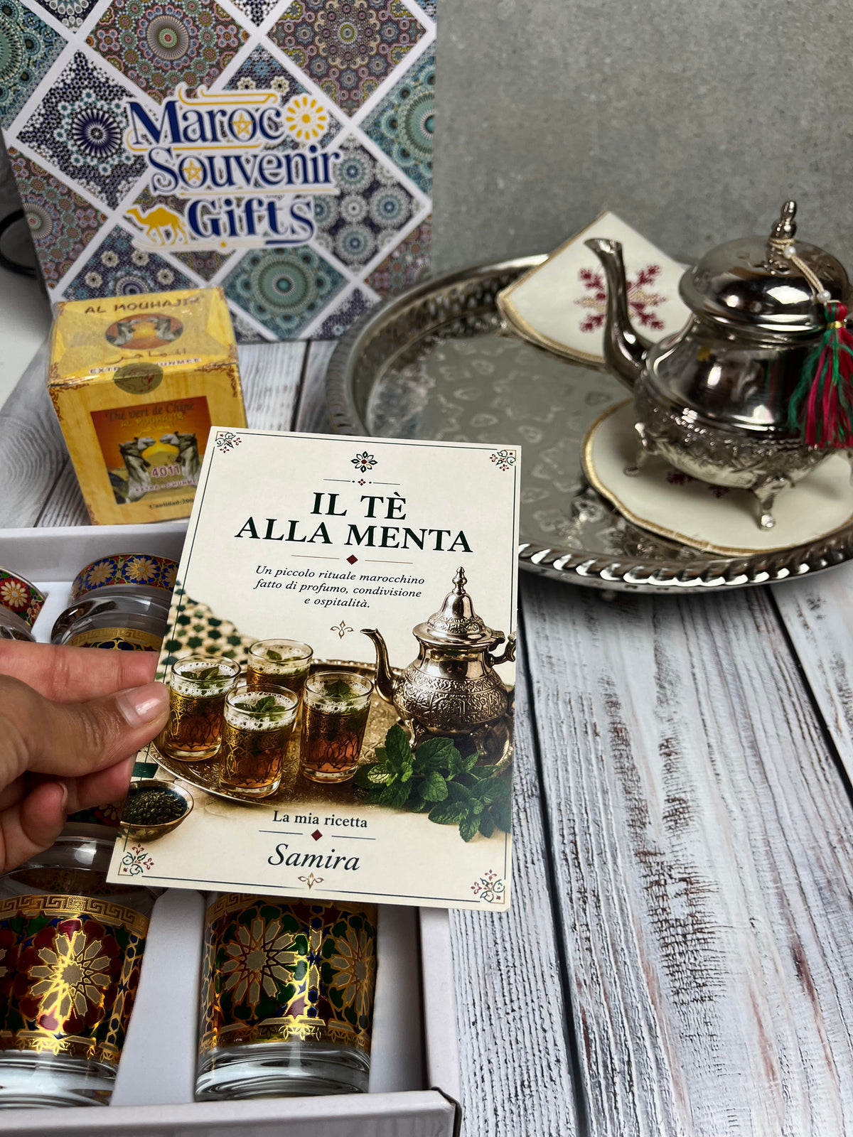 Rituale del Tè alla menta – Servizio Tradizionale completo con Tè e Ricetta in Omaggio