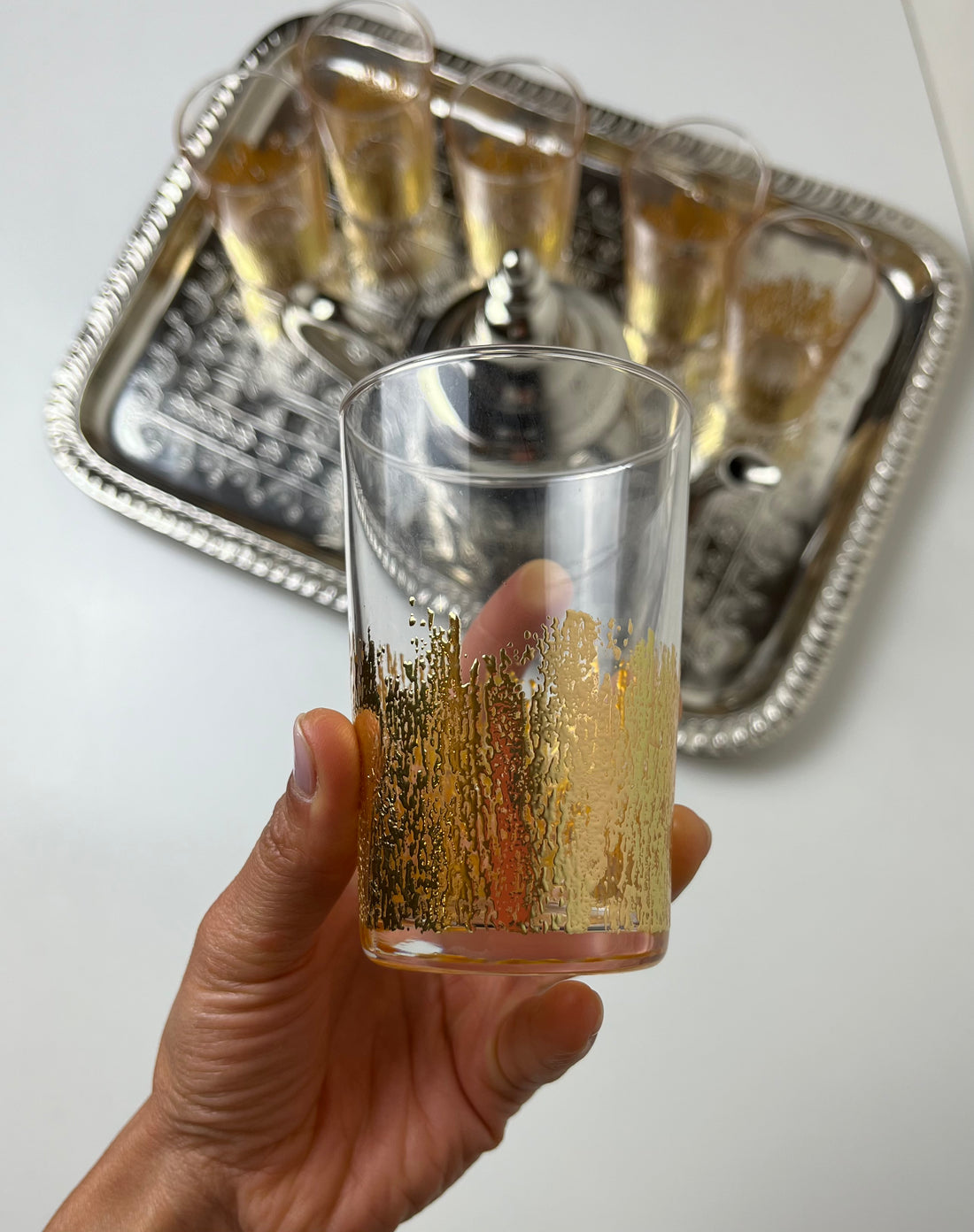 Set di 6 bicchieri elegantissimi Gold Flame