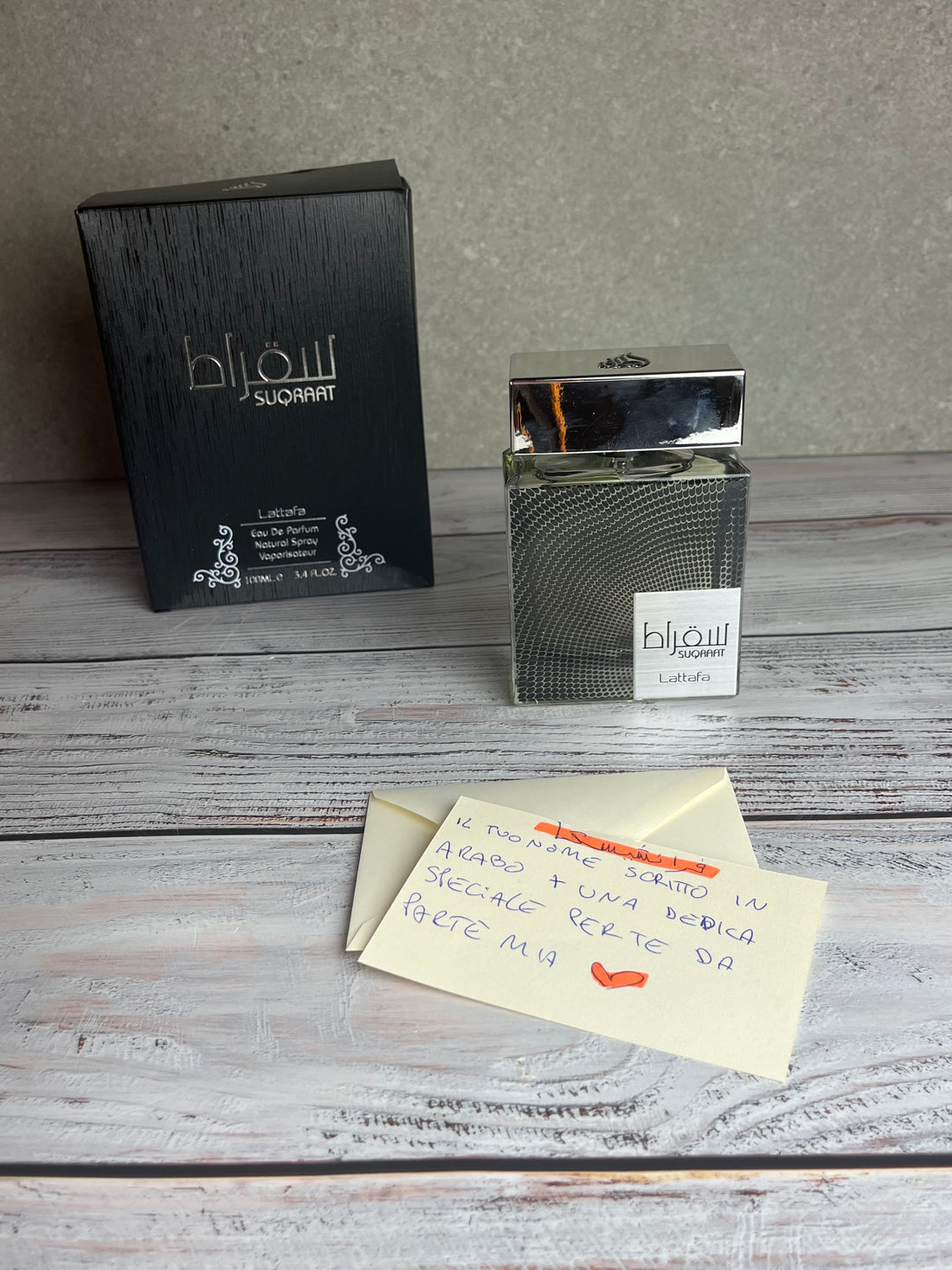 SUQRAAT - Eau de Parfum PER LUI 🖤🍋‍🟩✨+ il tuo nome in arabo e dedica personalizzata-classe e sicurezza