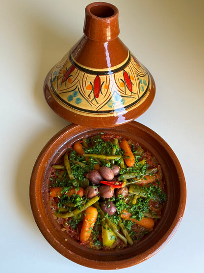 Tajine artigianale - formato piccolo 1-2 persone (+ eBook con 20 ricette, istruzioni e assistenza privata su Telegram)