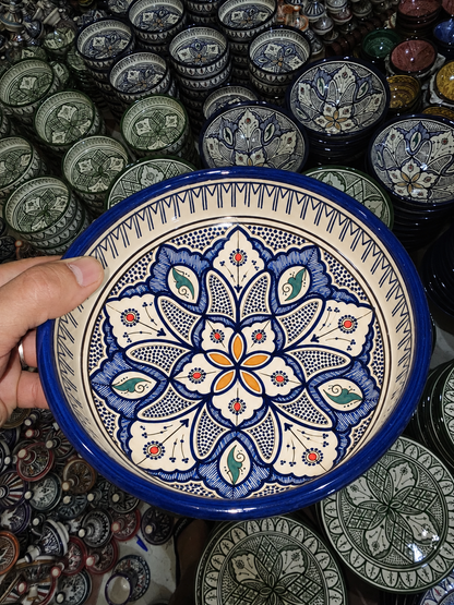 Piatto bordi alti artigianale lavorato a mano 17cm
