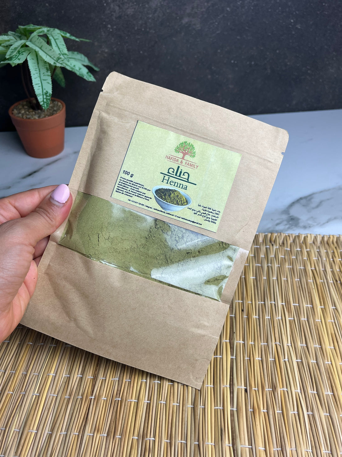 Henna Artigianale Naturale 100% – Polvere Pura dal Marocco (100g)