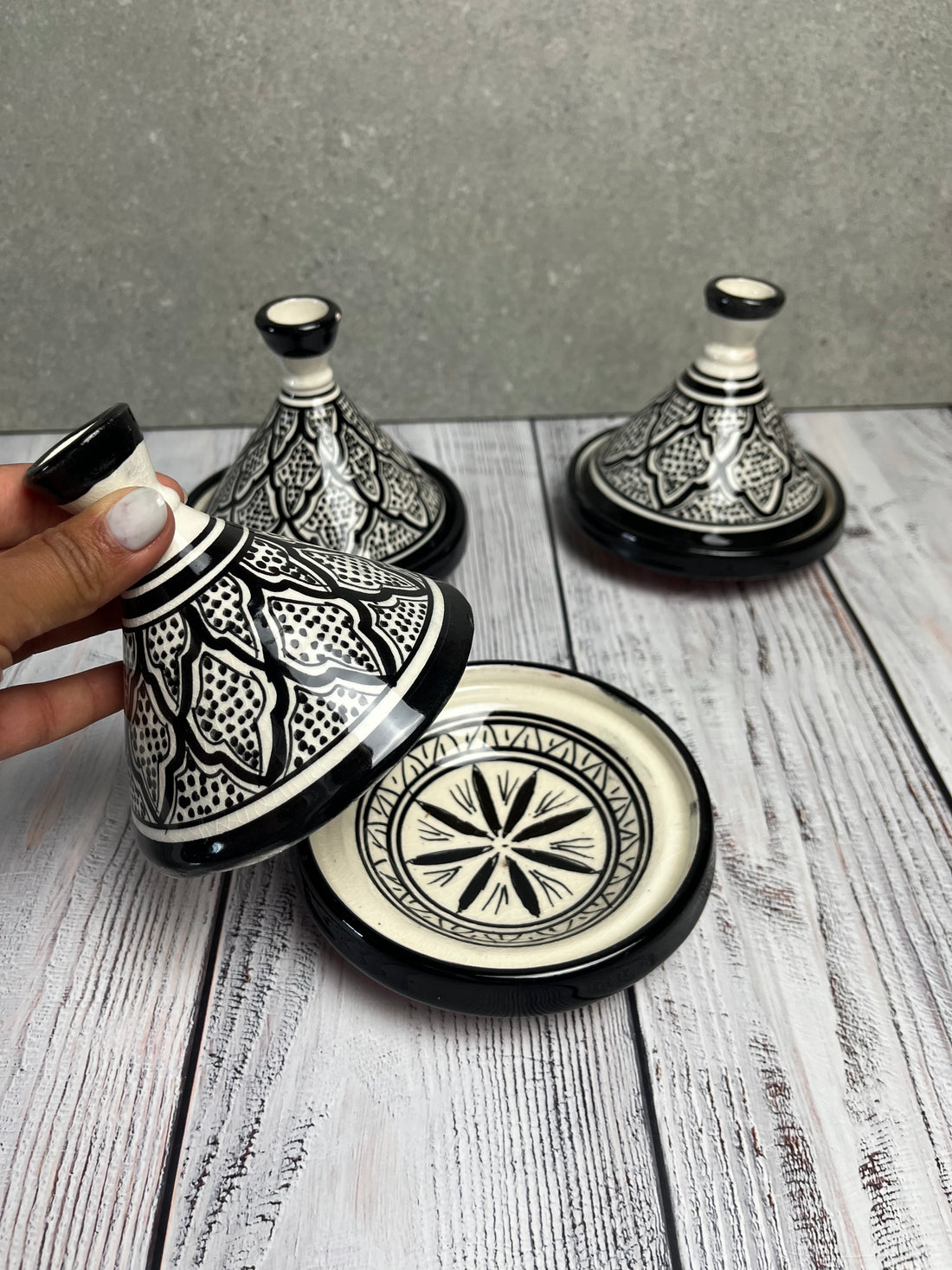 Mini tajine artigianale dipinto a mano in Marocco