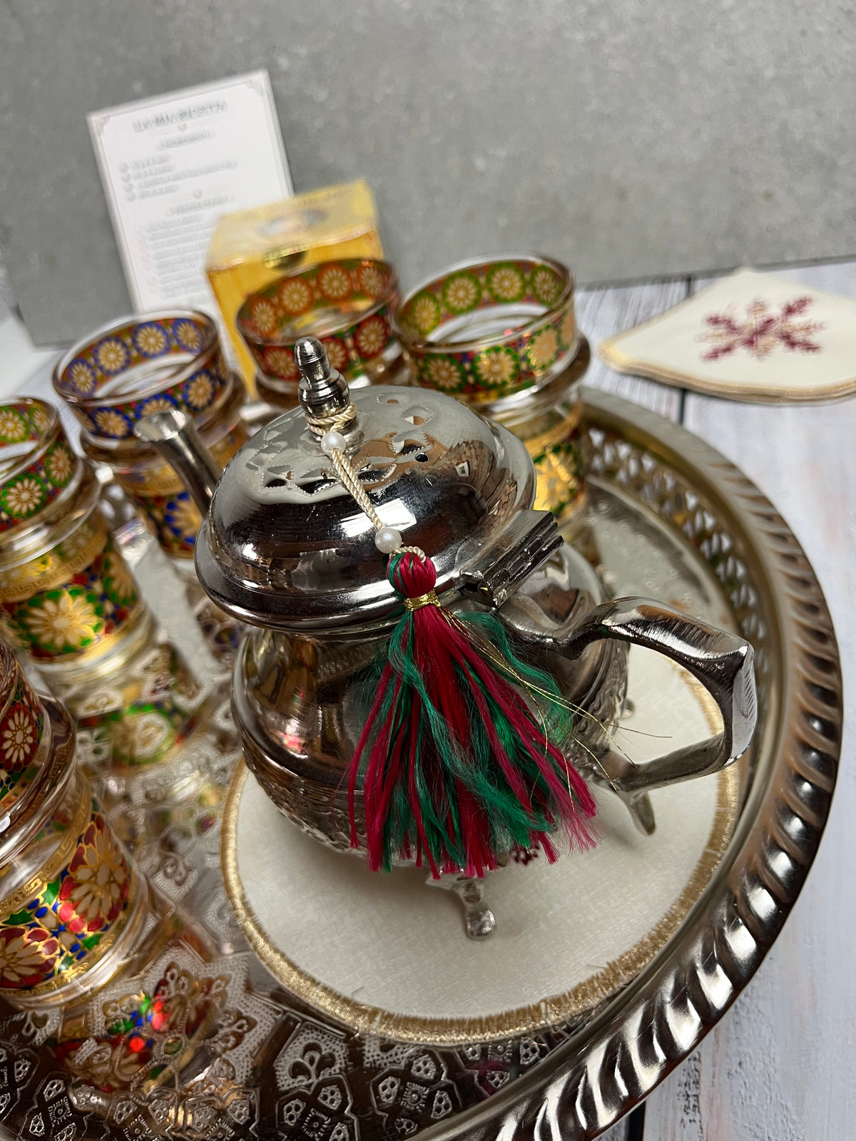 Rituale del Tè alla menta – Servizio Tradizionale completo con Tè e Ricetta in Omaggio