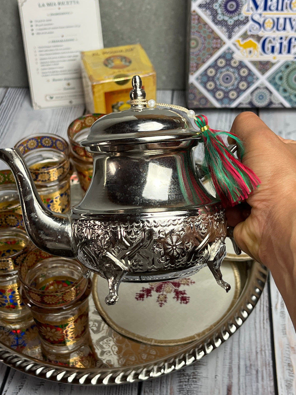 Rituale del Tè alla menta – Servizio Tradizionale completo con Tè e Ricetta in Omaggio