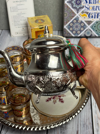 Rituale del Tè alla menta – Servizio Tradizionale completo con Tè e Ricetta in Omaggio