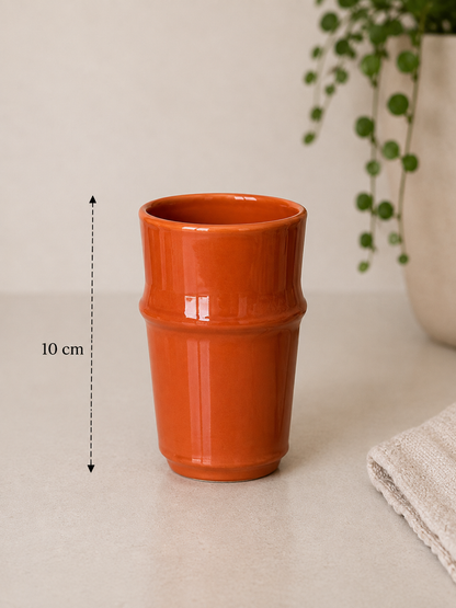 Bicchiere dipinto a mano in ceramica artigianale di Safi