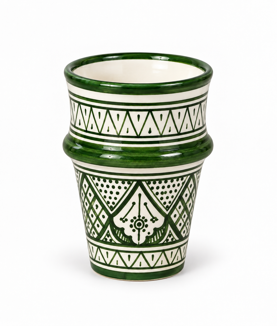 Bicchiere dipinto a mano in ceramica artigianale di Safi