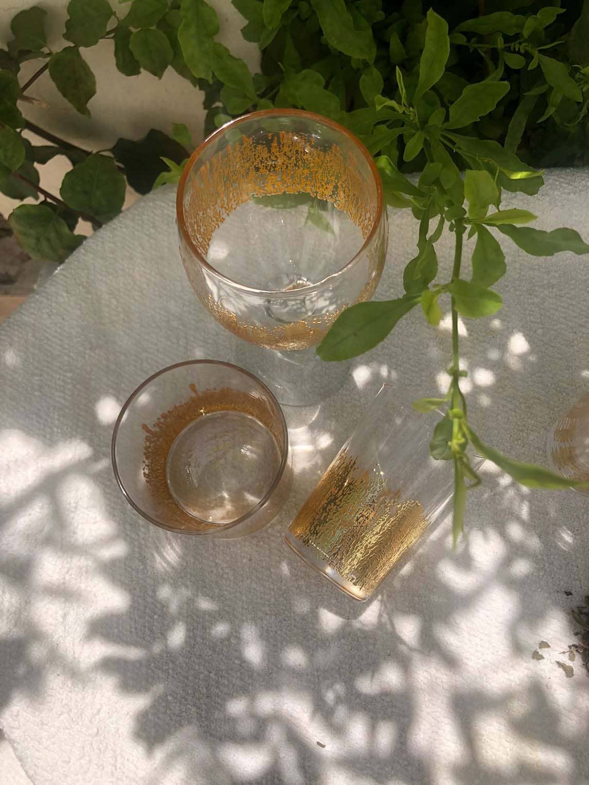 Set di 6 bicchieri elegantissimi Gold Flame